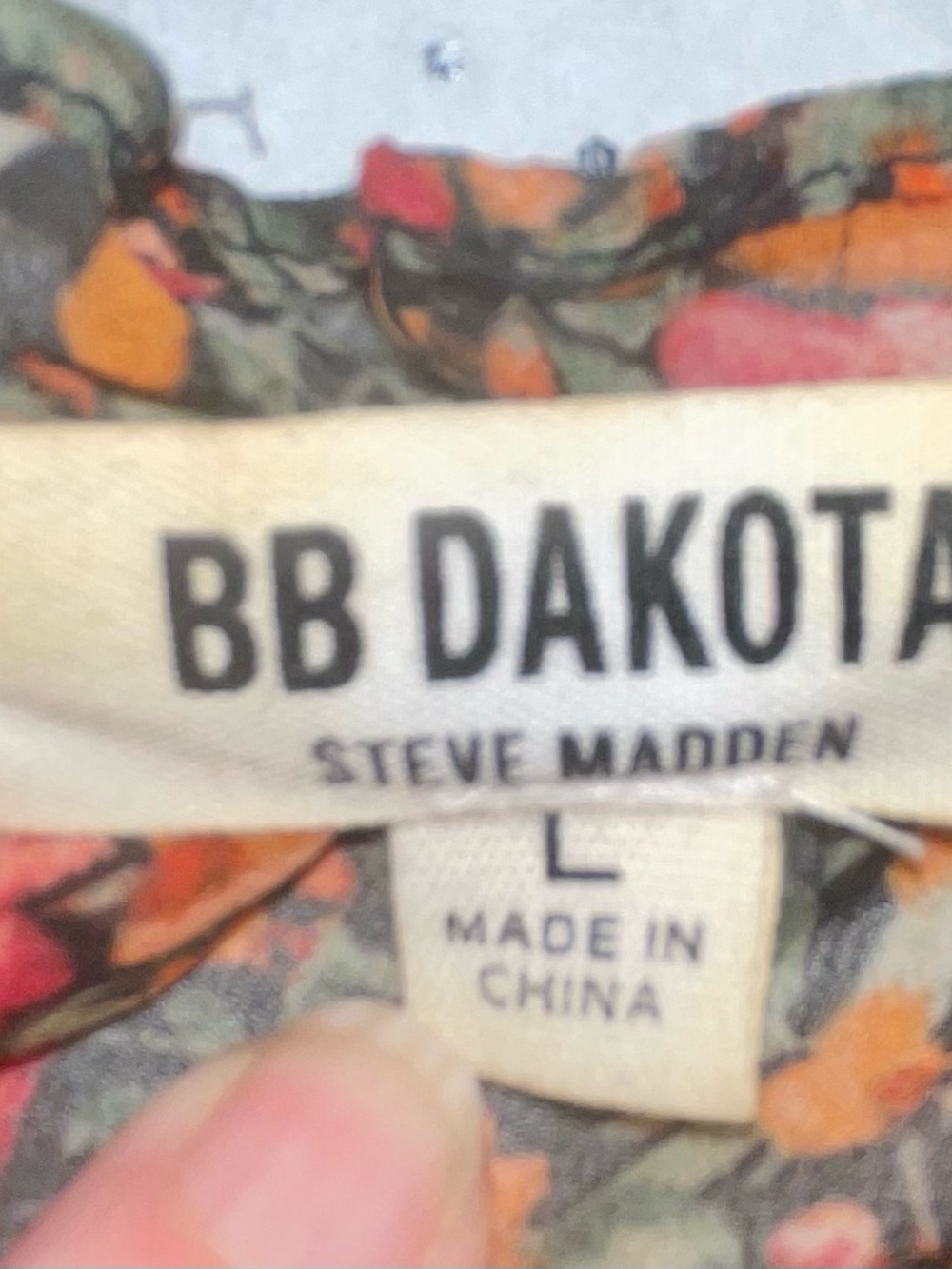 BB Dakota Steve Madden Floral Tiered Maxi Dress Large Ruffle Western Boho - Picture 5 of 9